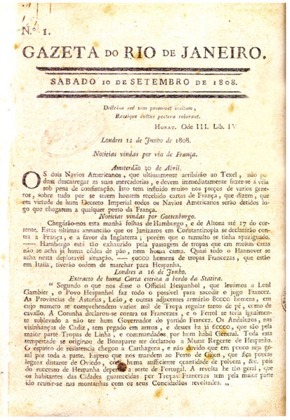 Gazeta do Rio de Janeiro - 1808